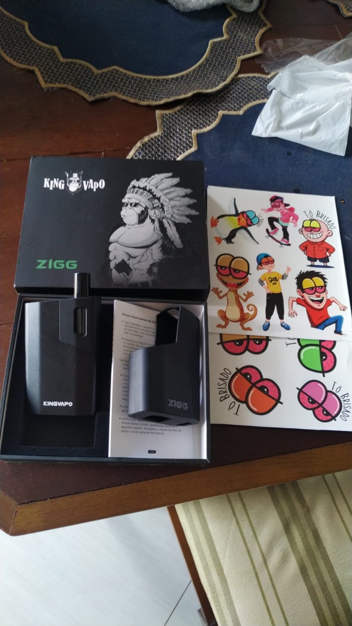 Vaporizador de ervas Zigg kingvapo comprado na Tobrisado